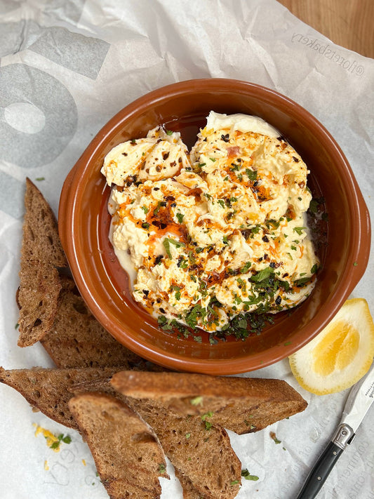 Easy Mezze: Burrata with Chilli Oil, Herbs and Lemon