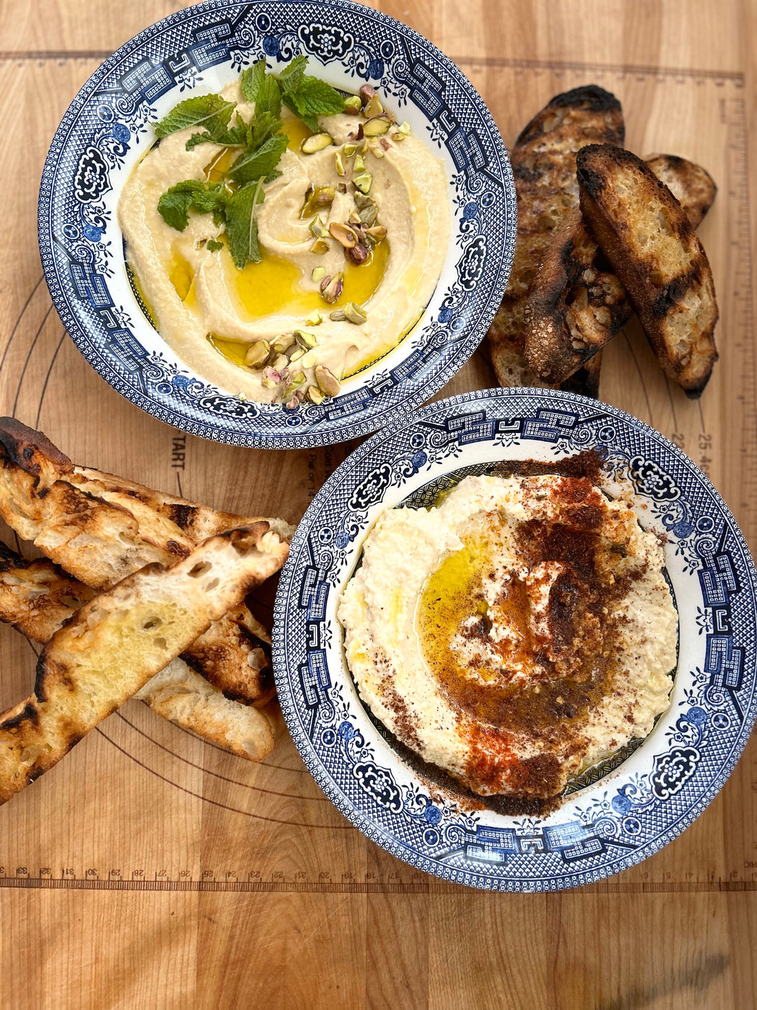 Hummus dressed two ways