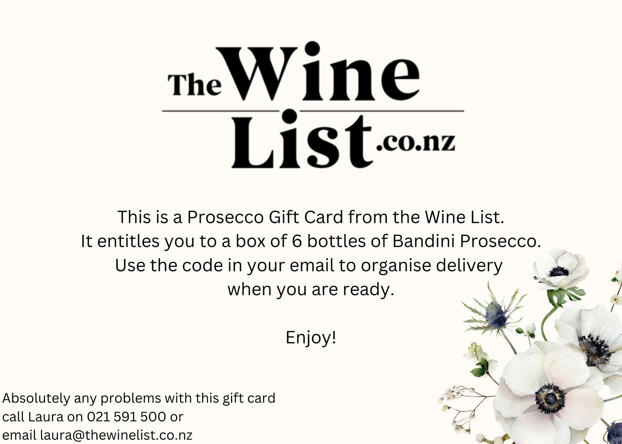The Wine List Prosecco Gift Card